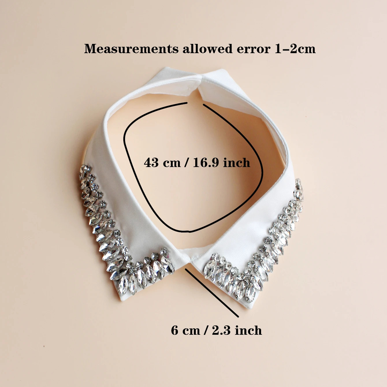 Retro rhinestone false collar. Luxurious beaded and shiny in spring, summer