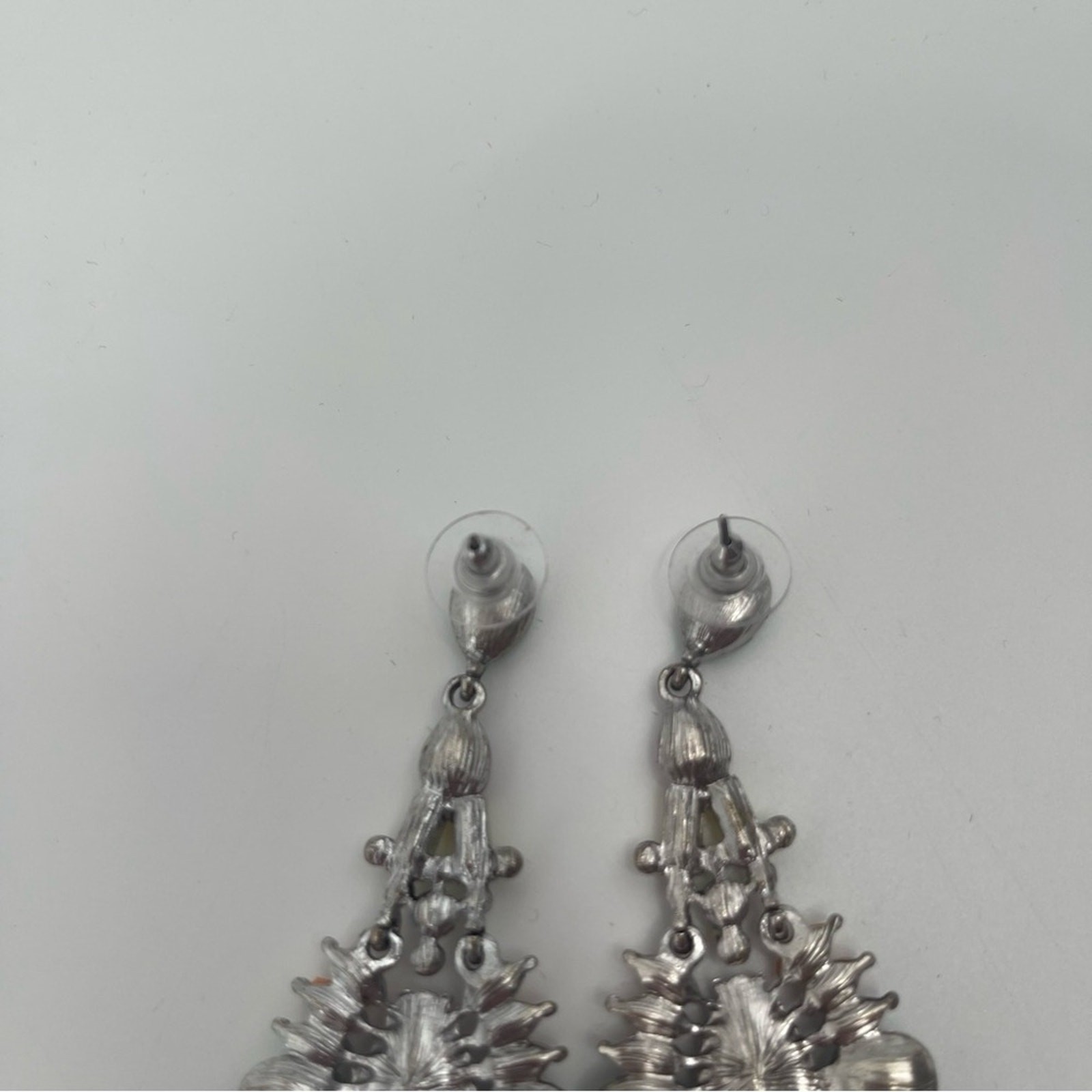 BOUTIQUE Earrings Drop Dangle Rainbow Pastel Silver Gemstone Rhinestone Cocktail