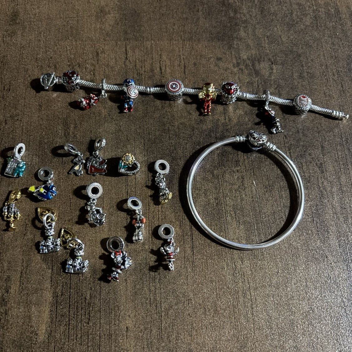 Charms s925 silver marvel & Disney LOT