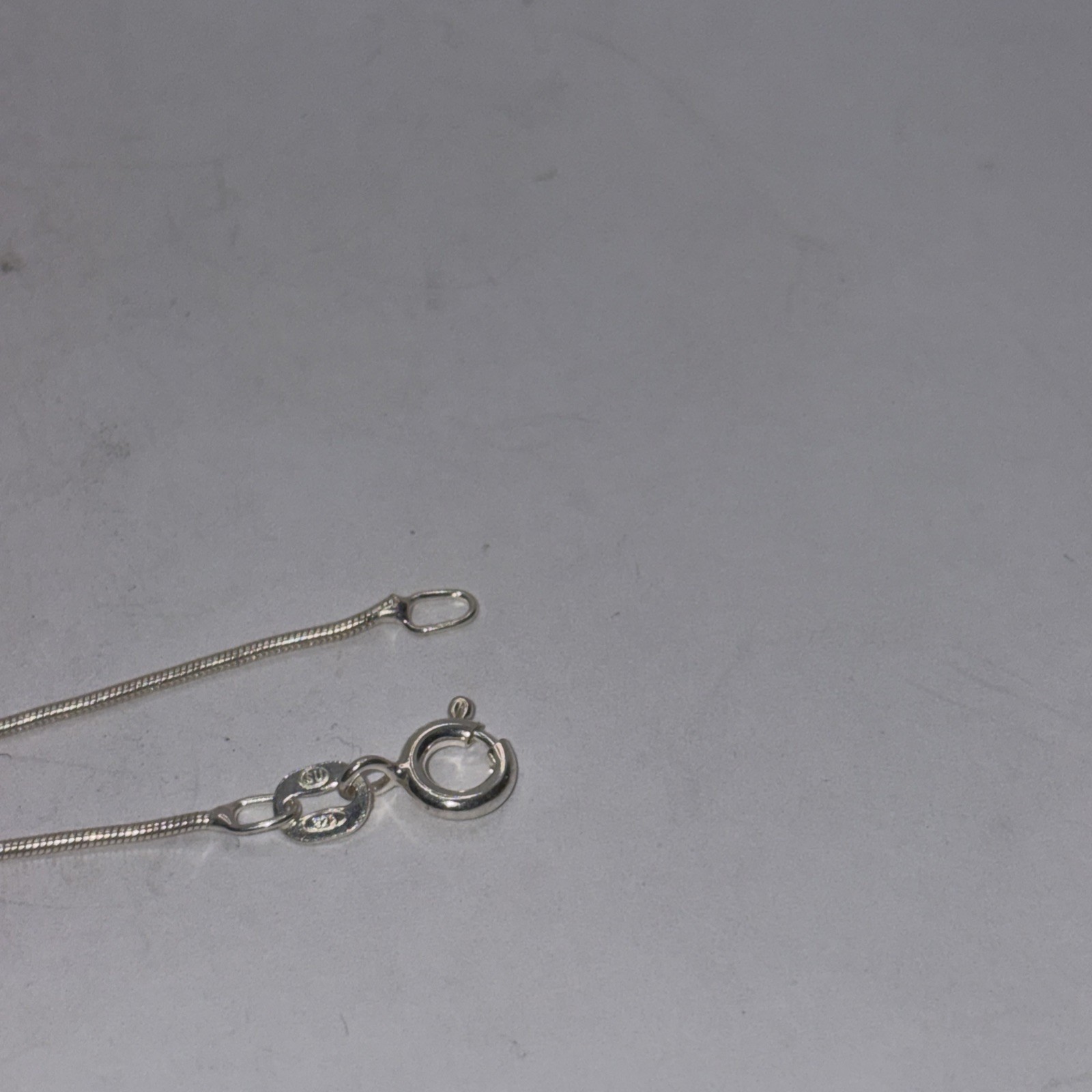 925 Sterling Silver Diamond Cut Snake Chain Necklace .925 Italy 24″