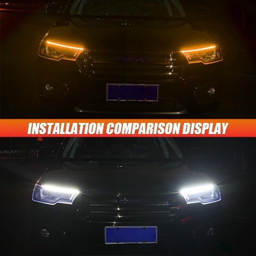24 Inch LED Strip Lights, Waterwaterproof Flexible DRL Dayti Color: Red/Yellow
