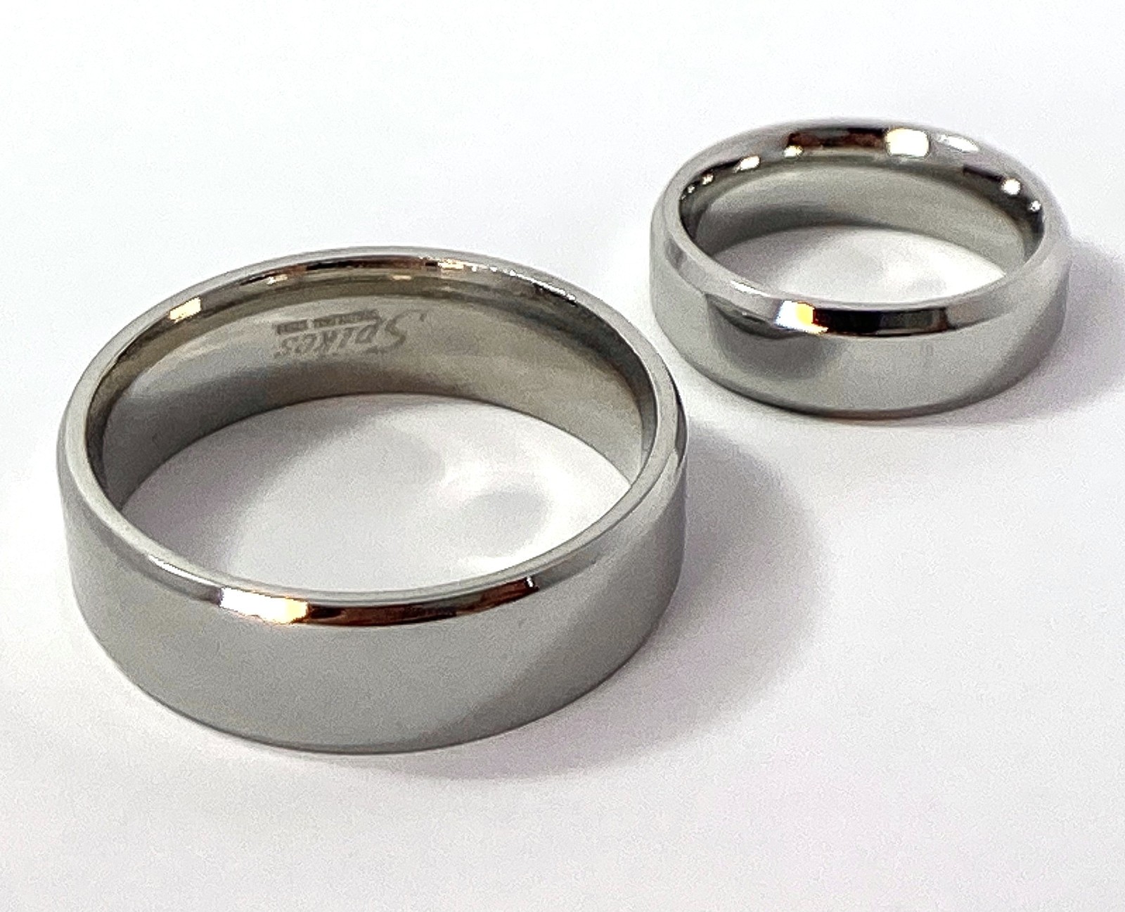 Stainless Steel Polished Beveled Edge Band Size 5,6,7,8,9,10,11,12,13,14(FL146)