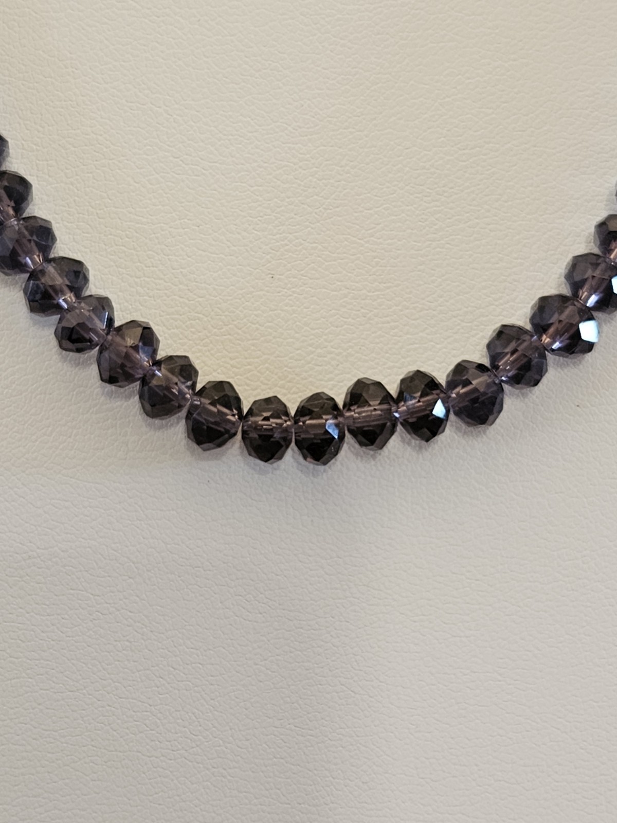 KJK NYC Katherine J Kornblau Purple Faceted Round Crystal Beaded Necklace