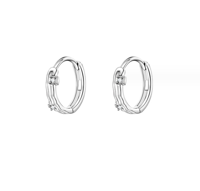 925 Sterling Silver Plated Huggie Hoop Earrings Girl Women Gift 10/6mm TH5