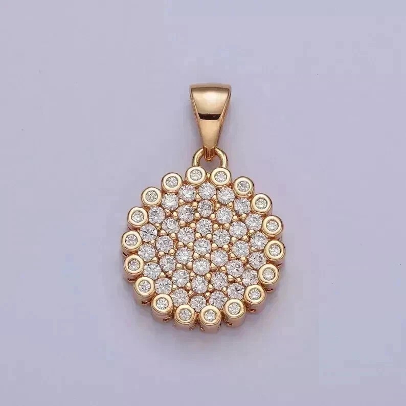 Women’s Stunning Pendant 2Ct Round Cut Simulated Diamond 14K Yellow Gold Plated