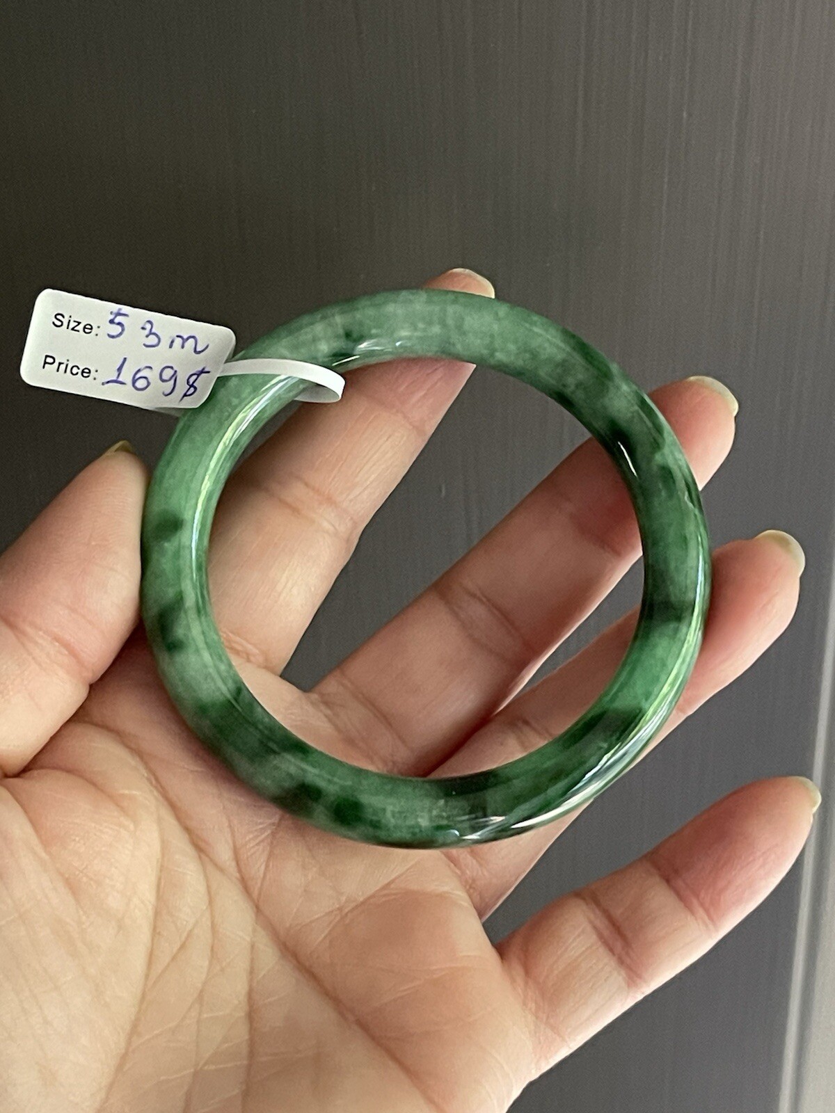 Natural Jade Bracelet Size 53mm Vòng Cẩm Thạch Cẩm Thạch Natural