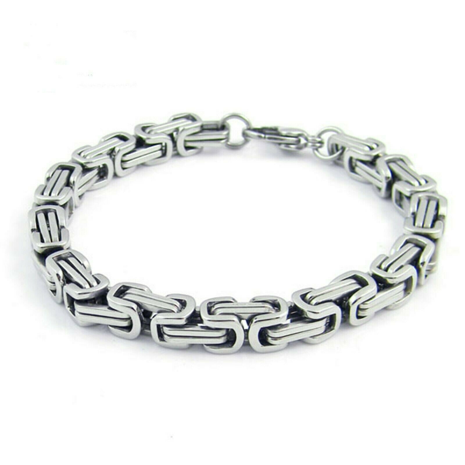 TENGTENGFIT 5mm Stainless Steel Male Chain Byzantine Necklace for Mens