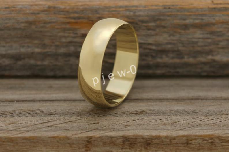 Solid Brass band Ring, Plain Handmade ring Simple band, Wedding band Woman P11