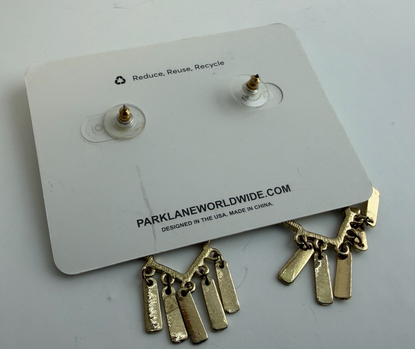 NEW Park Lane “KINGSTON” Earrings ~ Gold Tone Drop Dangle ~ NWT
