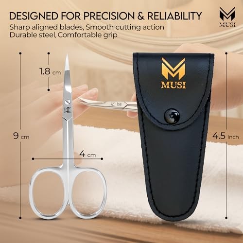 Cuticle Scissors Extra Fine Curved – 3.5” Stainless Steel Grooming Nail