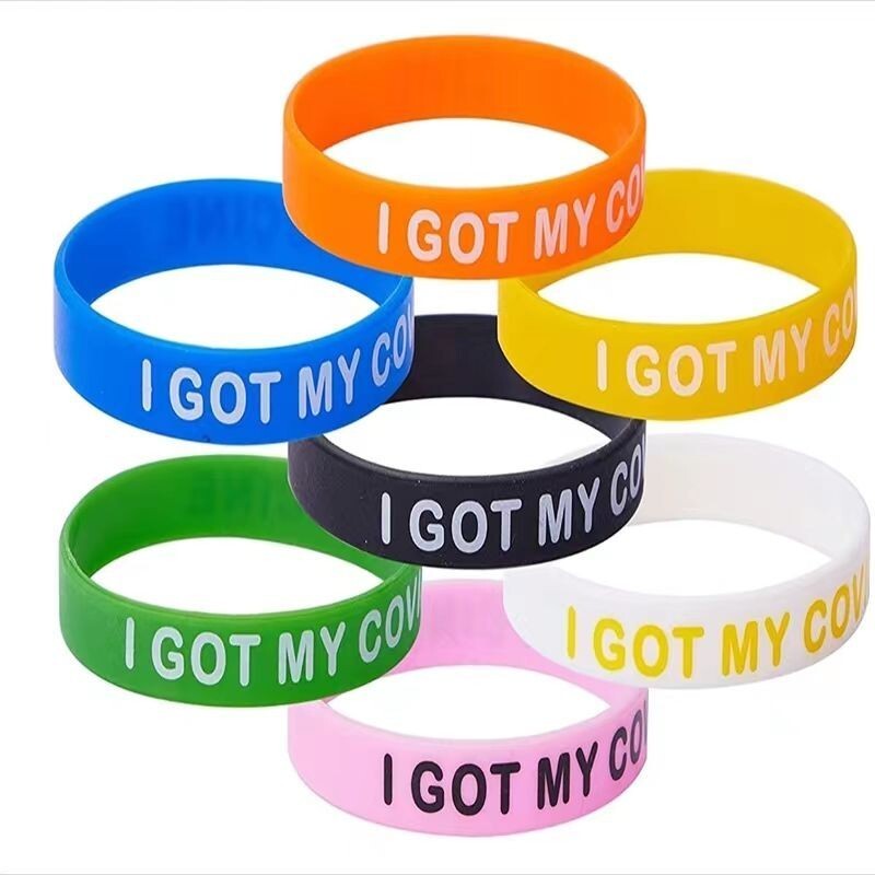 Personalized Custom Silicone Rubber Wristband Bracelets Any Logo Message Text