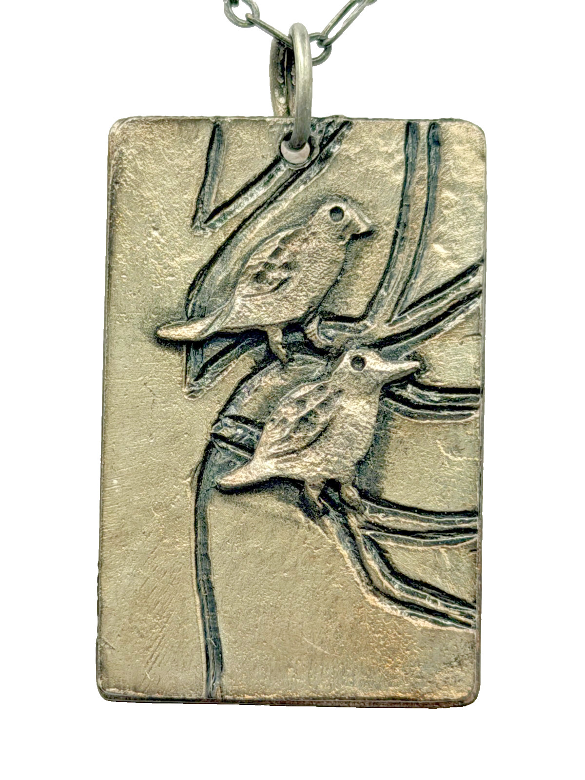 Anju handcrafted Birds On Tree Branches Necklace “Who You Have Beside You Quote”