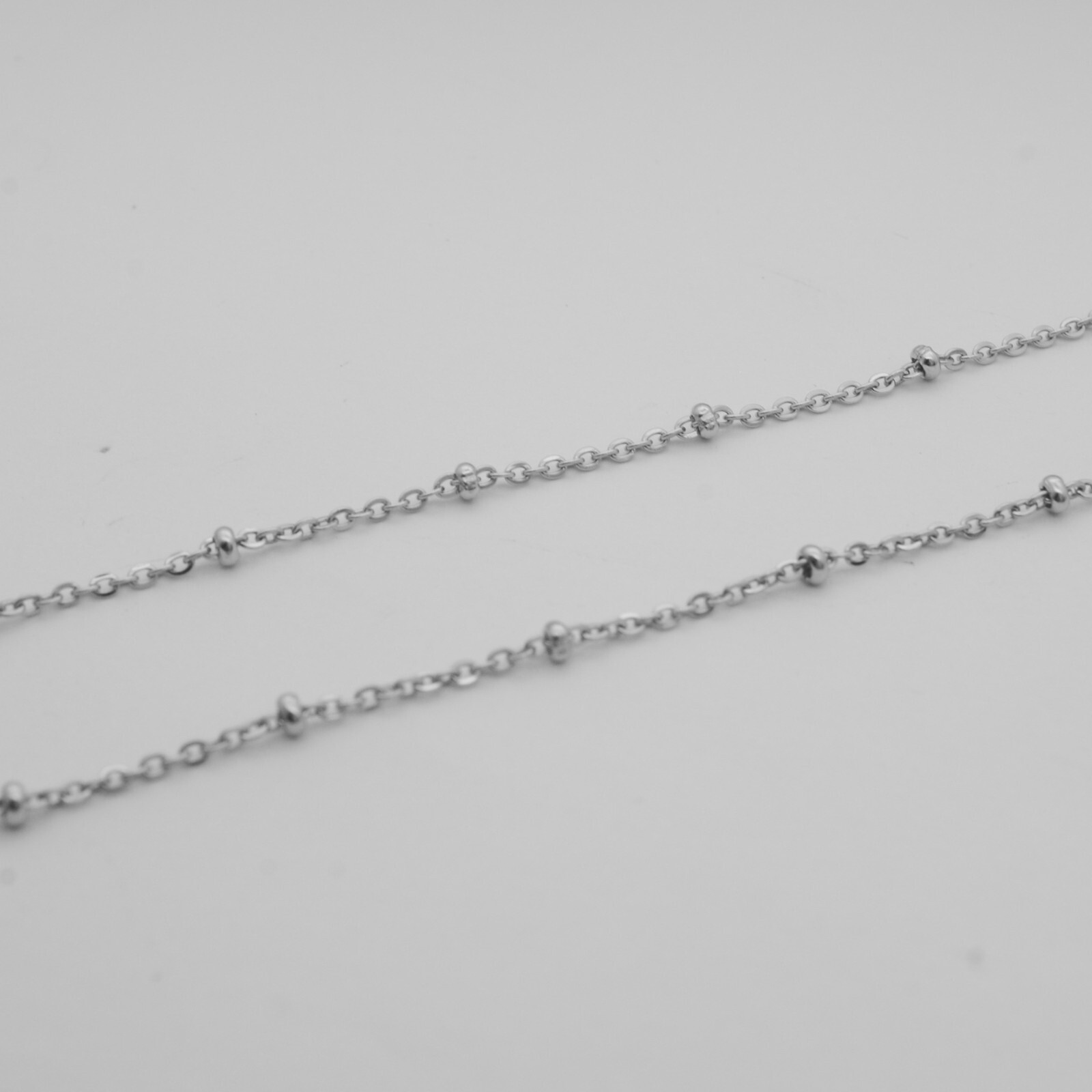 2mm Silver Stainless Steel O-link Pendant Necklace Lobster Clasp Satellite Chain