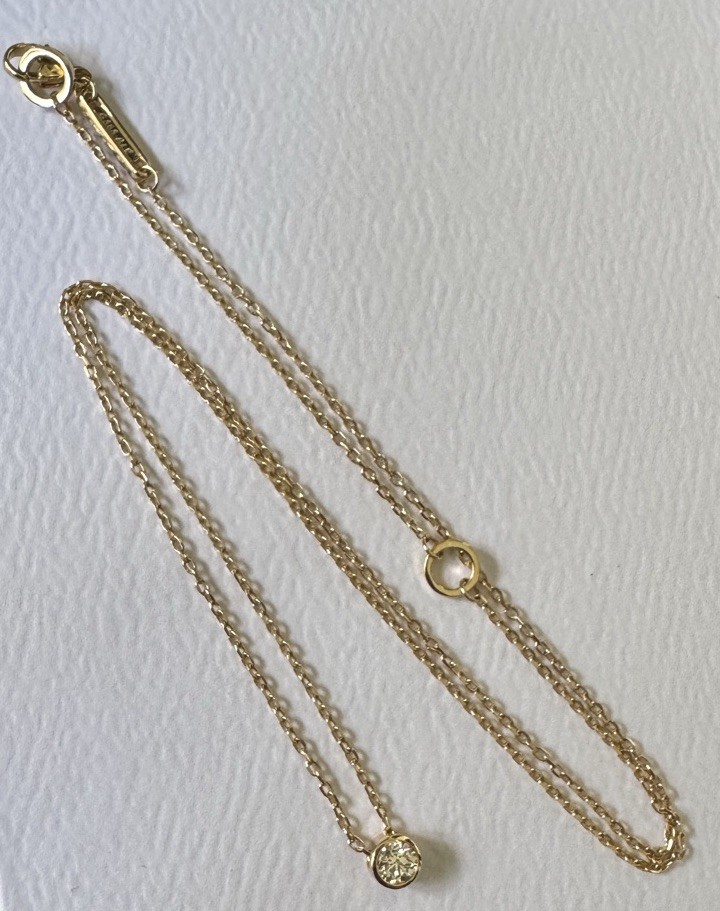 Pandora Era Bezel 14k Gold Lab-grown Diamond Pendant Necklace 0.15ct TW
