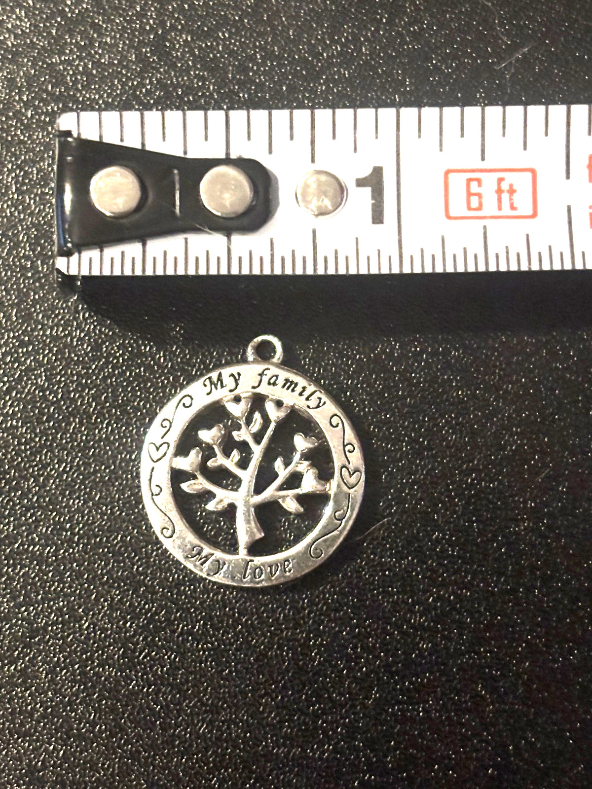 Sterling Silver Charm “My family my love” tree pendant, jewelry, gift