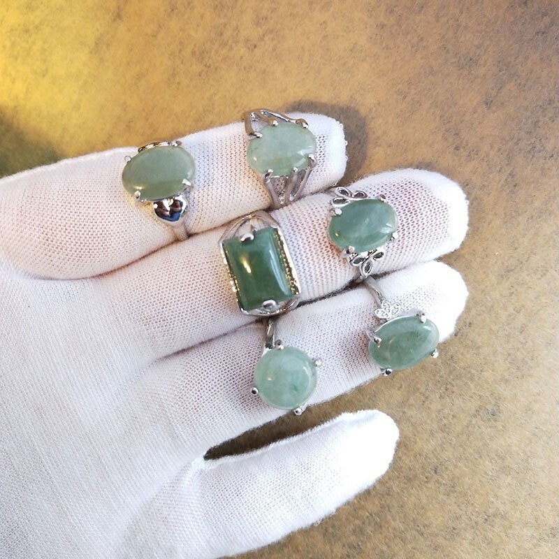 Wholesale 100Pcs Lot Mixed Ring Natural Stone Rings Women Gemstone Jewelry Bulk