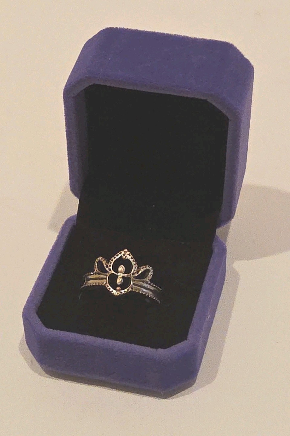 Rose Gold Tone Crown Tiara Ring Size 8.75 Openwork Princess Style