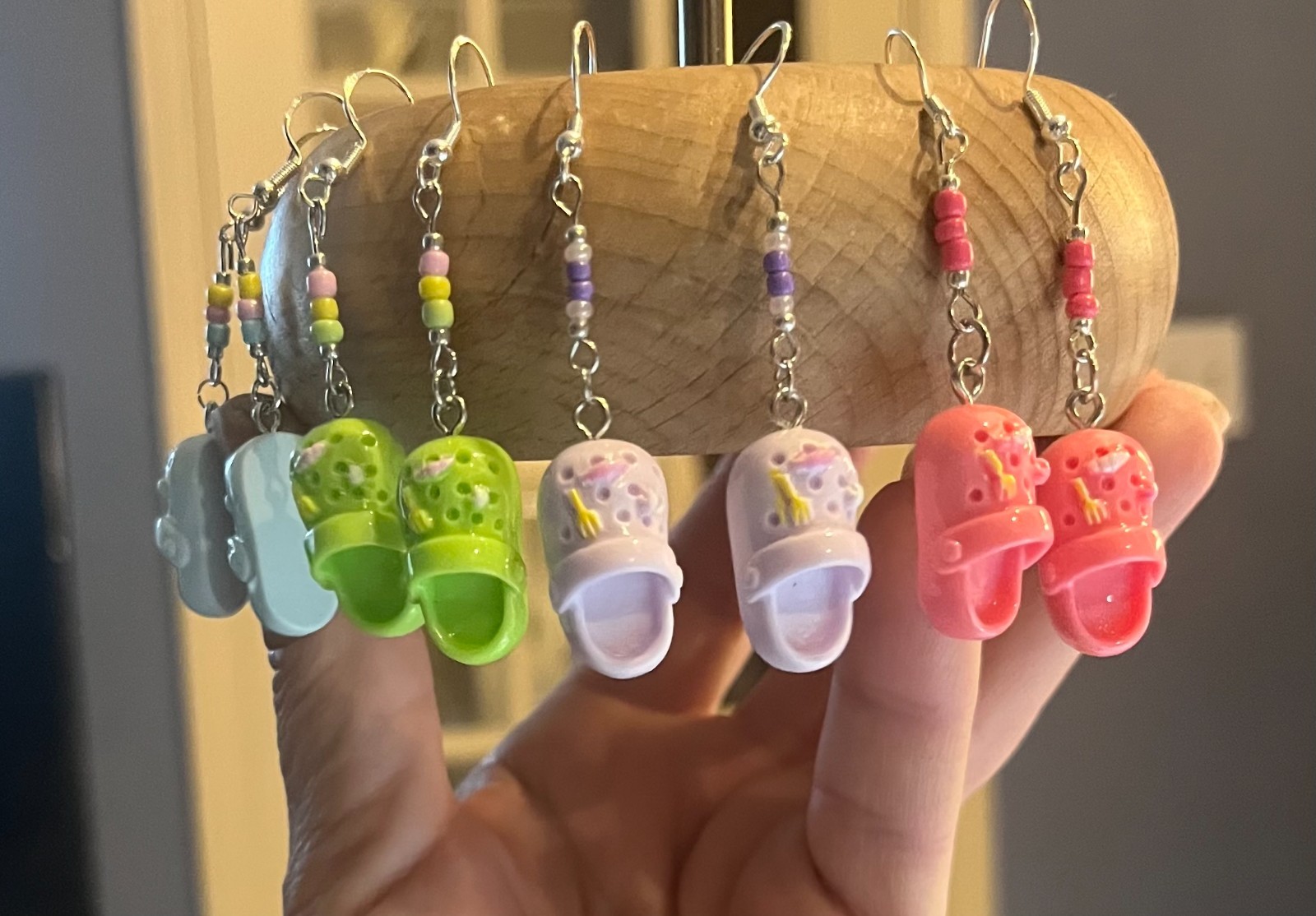 CROCS Handmade Dangle Earrings Sterling Silver Girls Christmas READ DESCRIPTION