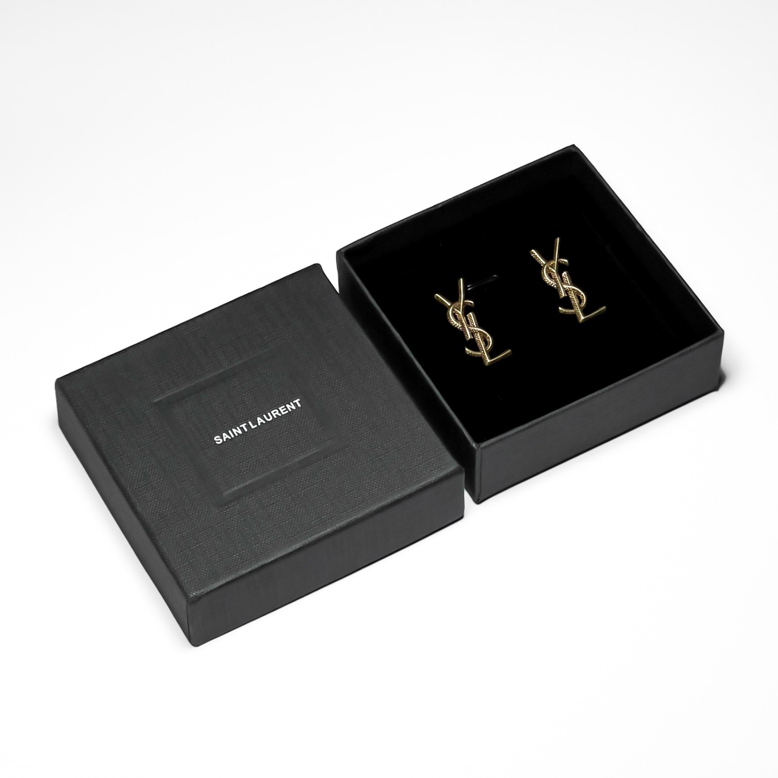 SAINT LAURENT YSL Monogram Stud Earrings