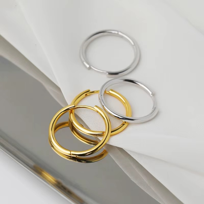1 Pairs Multi Types Unisex Black Gold Color Stainless Steel Earring for Women Me