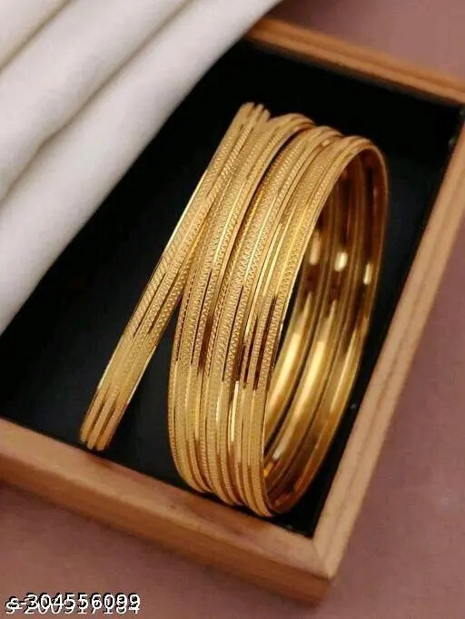 Bangles Gold Plated Bangles for women ( Pack Of 4 Pcs)