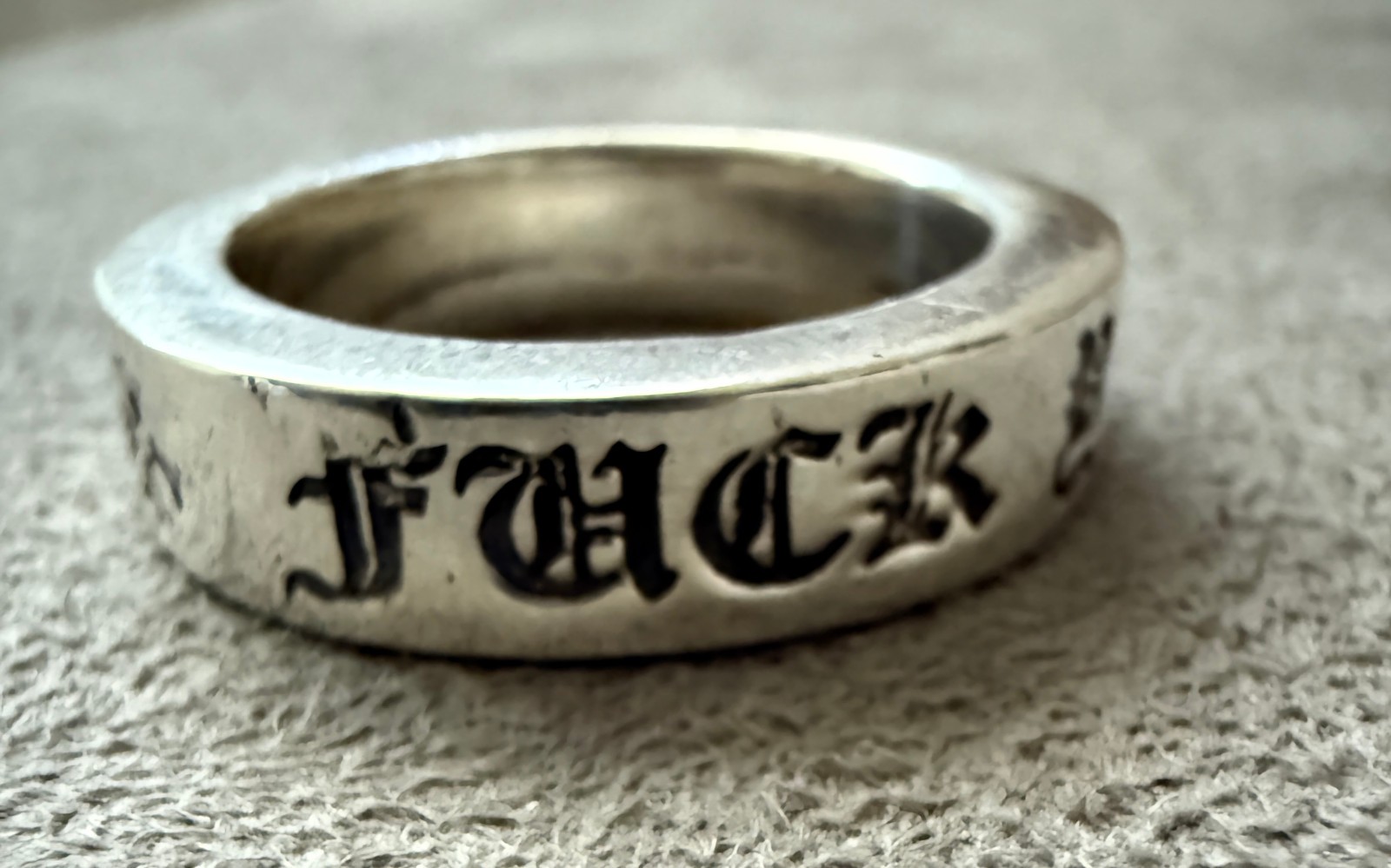 Chrome Hearts Fxxk You Spacer Ring 6mm 🔥 Best Price *Pre Owned* 2003 Size 9.5