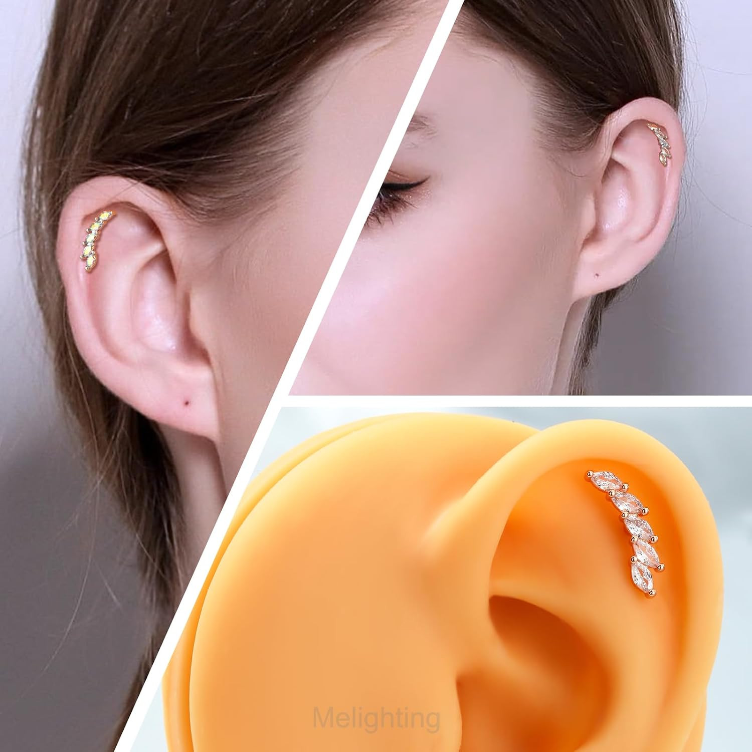 16G Helix Earrings Upper Ear Cartilage Earrings Stainless Steel 316L Tragus Pier