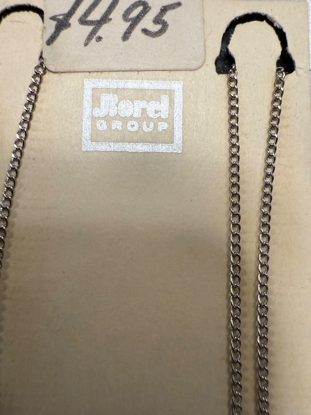 VINTAGE NOS Sterling Silver Rhodium Plated Cable Chain Necklace 20″