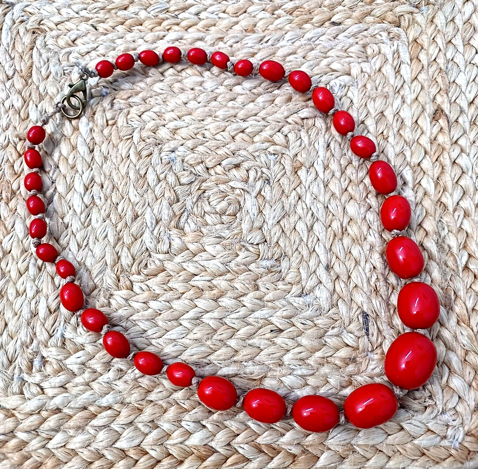 Tibetan Ethnic Marion Godart Tribal Handmade Banjara Resin Beads Necklace Hippie