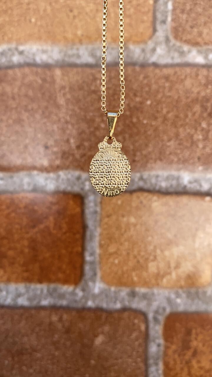 14K Gold Filled Divino Niño Necklace 16″ Toddler Gift Kids Cadena Oro Laminado