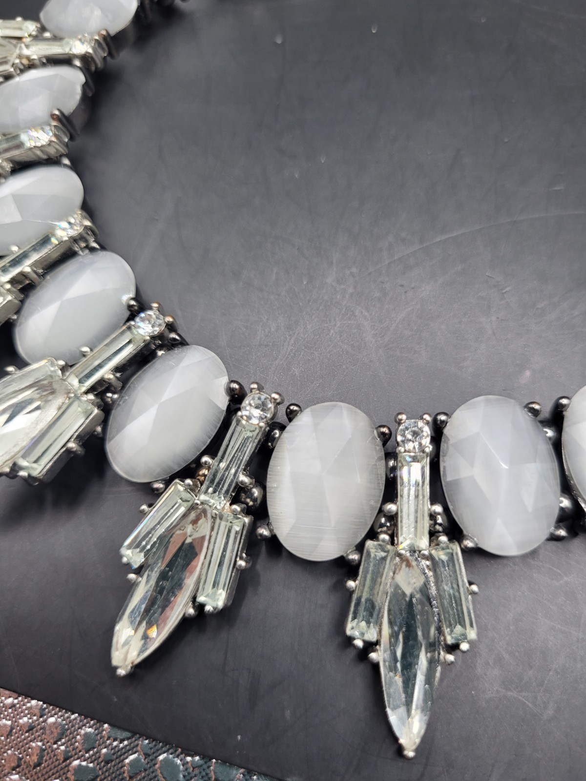 white house black market necklace Art Deco Crystal Pointy