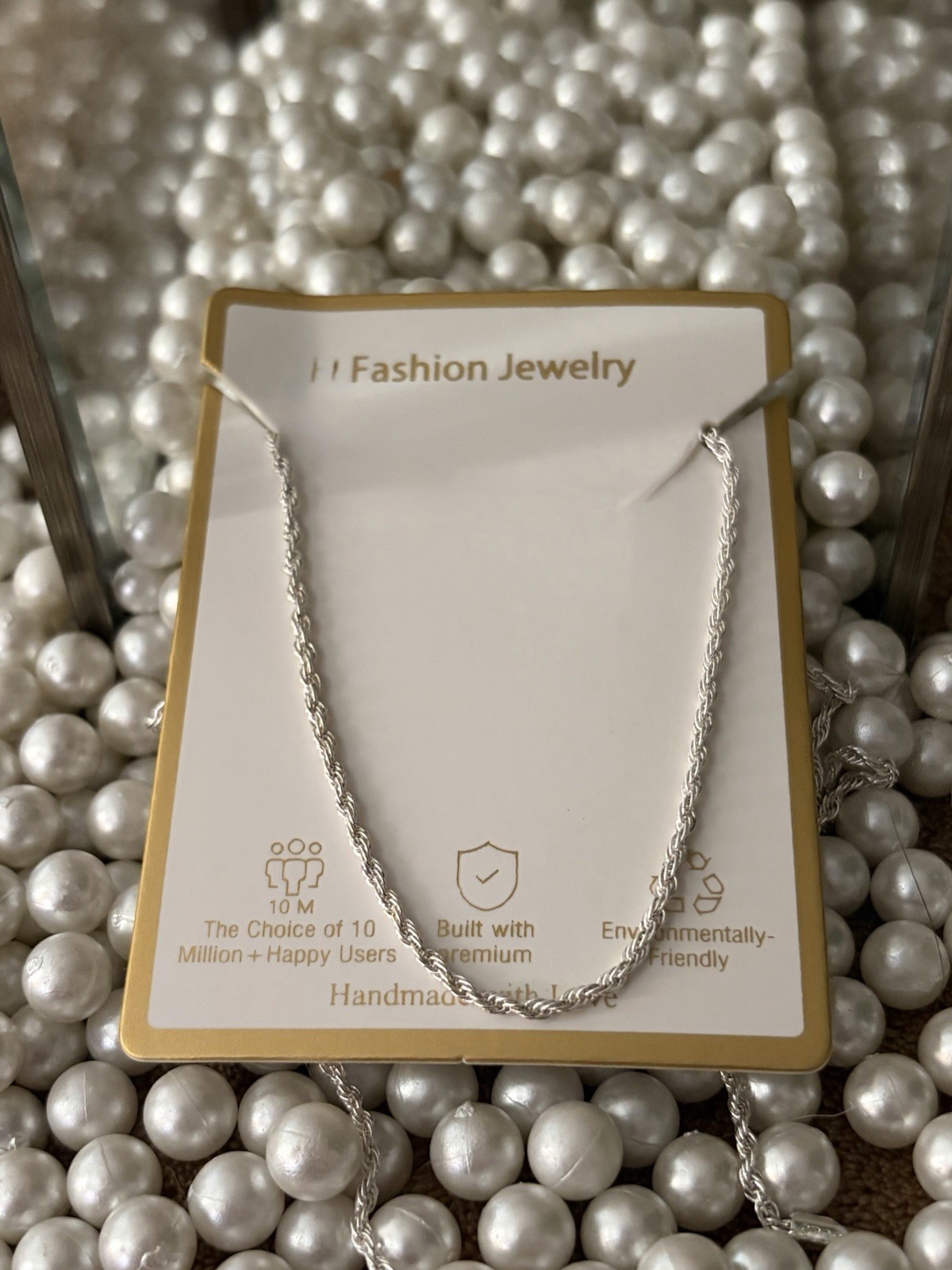 Jewlpire Silver Tone Metal Rope Chain Necklace Lobster Clasp No Stone