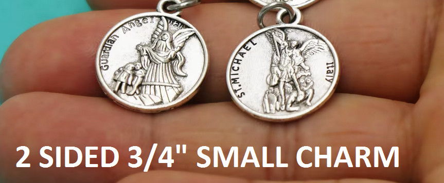 Small CHRISTIAN RELIGIOUS ANGEL FAITH PRAY Charm on 925 Plated Silver 22″ Chain