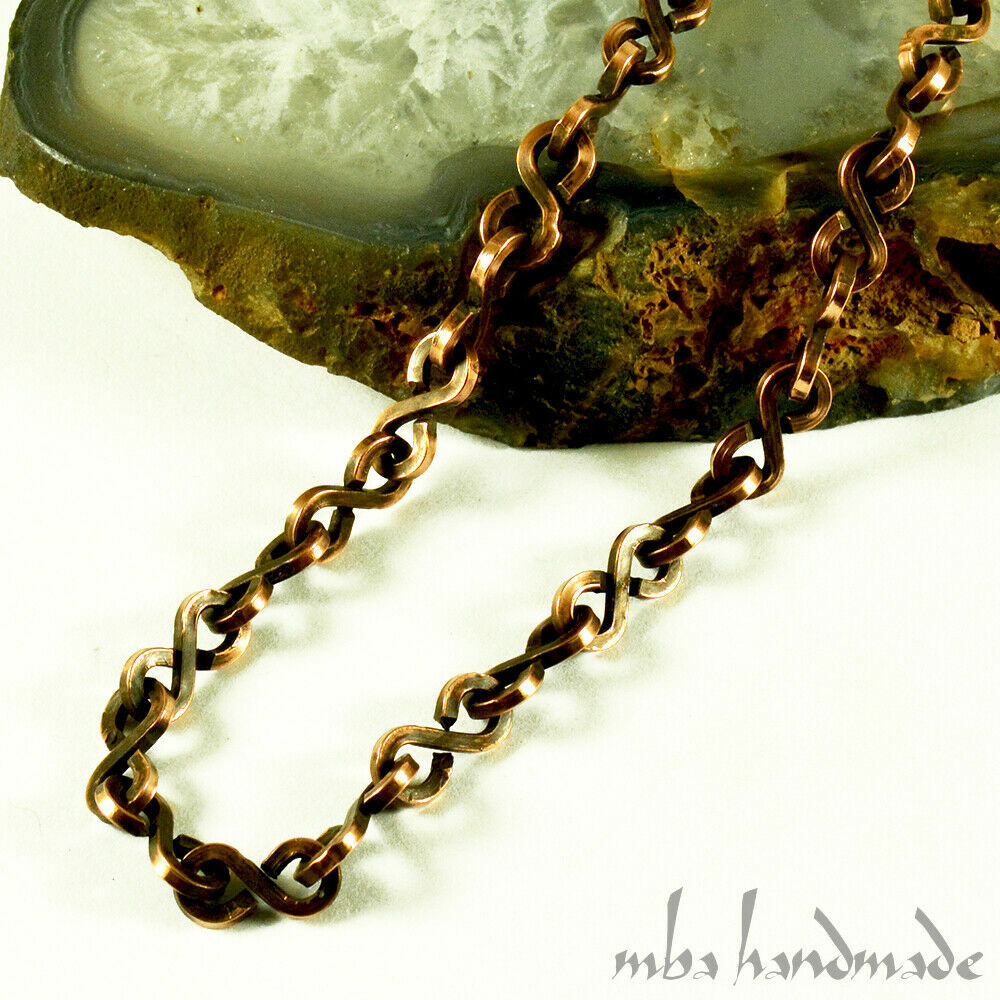 Handmade Pure Antiqued Copper Chain Lenght 20”-22”-24”-30” / 50-56-61-76 cm