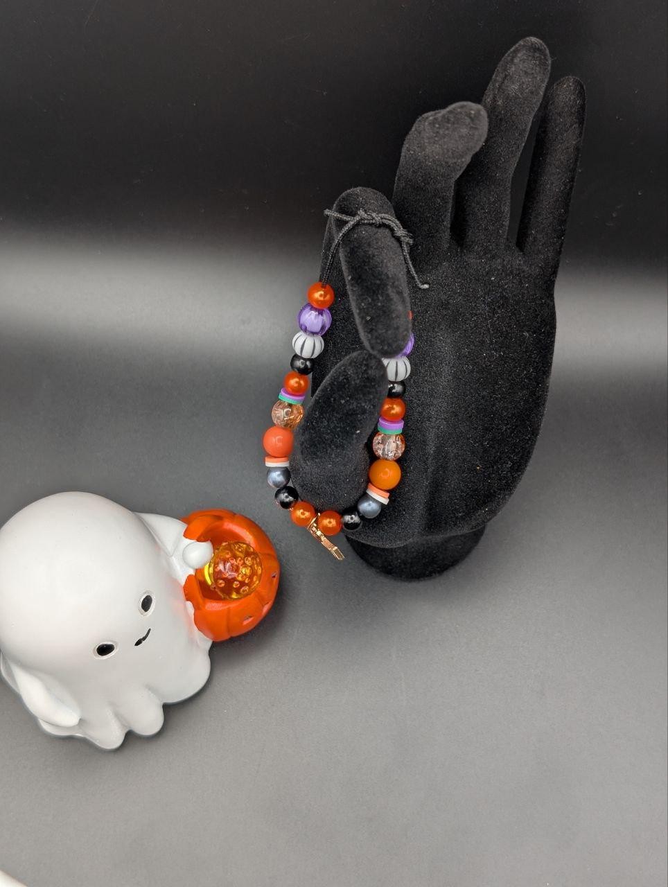 Halloween Spider Bracelet child size universal sliding knot