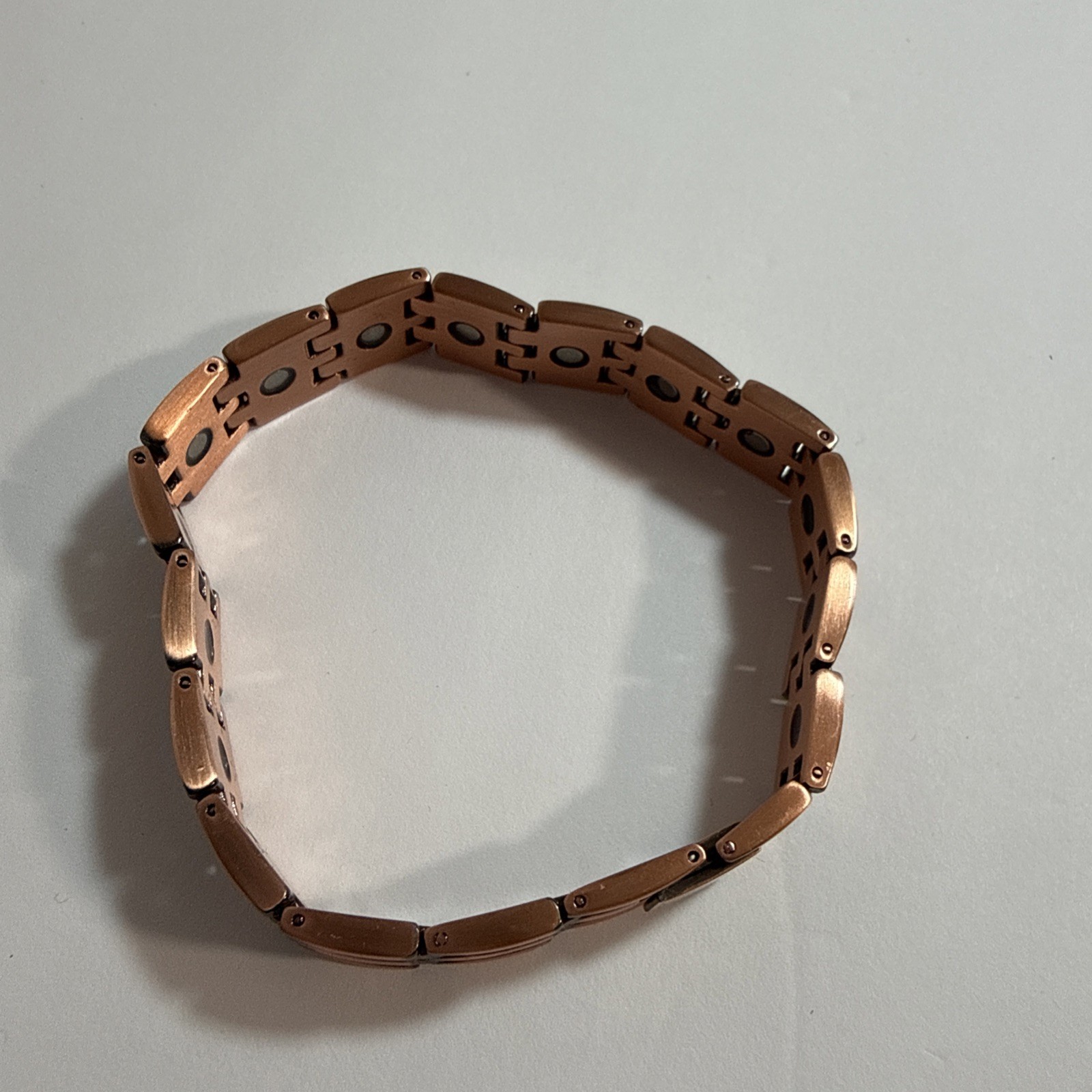 Copper Magnetic Bracelet With Fold Over Clasp