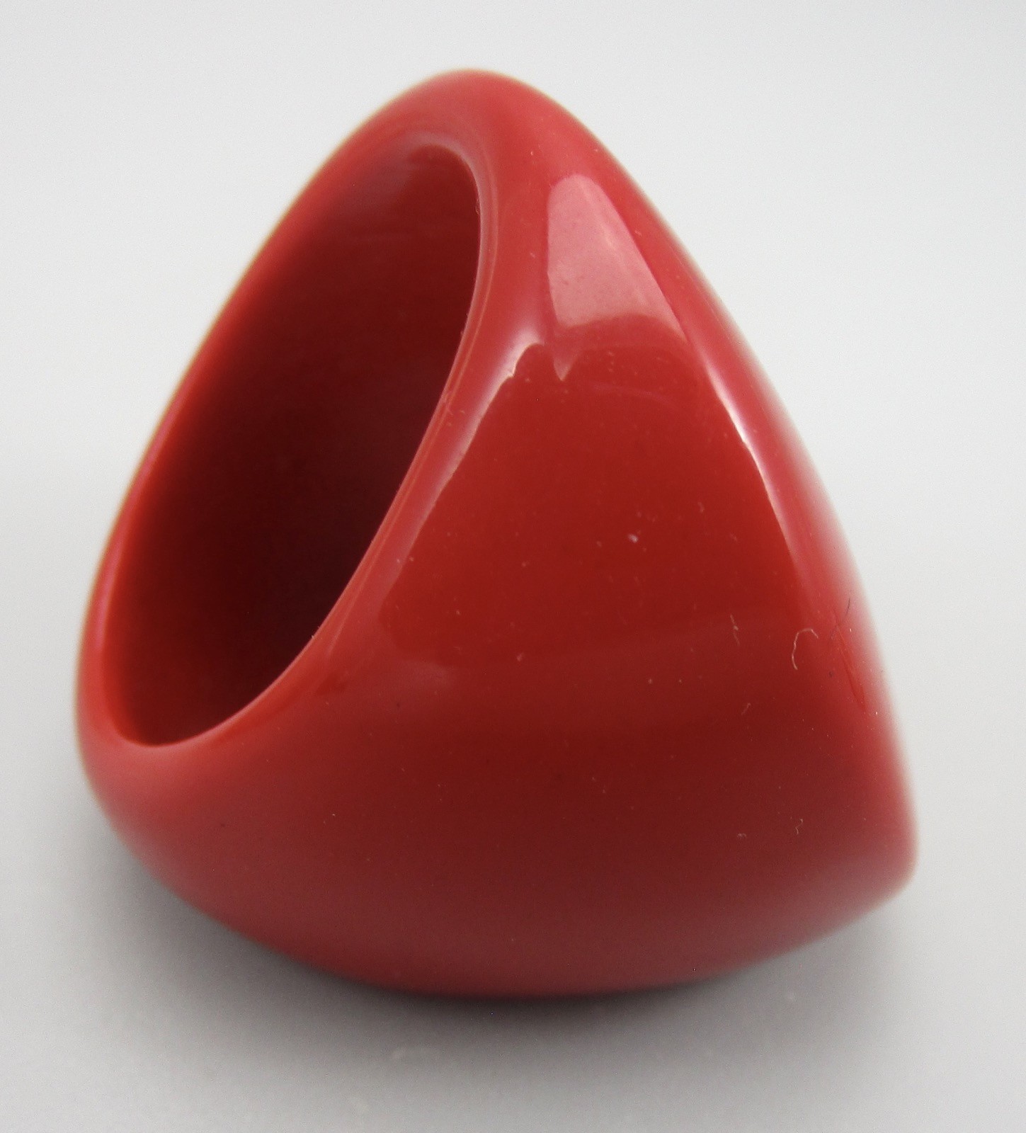 BOLD MARION GODART RED ROUND STATEMENT RING – FRANCE – SZ 9