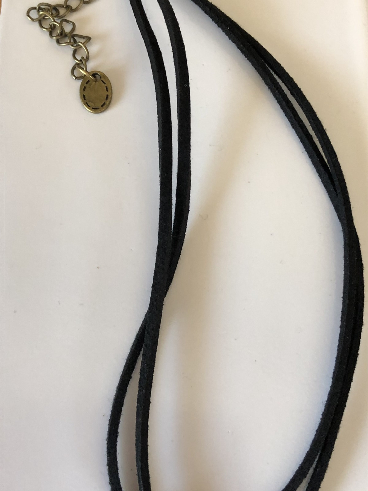 Pentagram Leather 2cm Silver Pendant Double Layer Choker Necklace 45cm+5cm