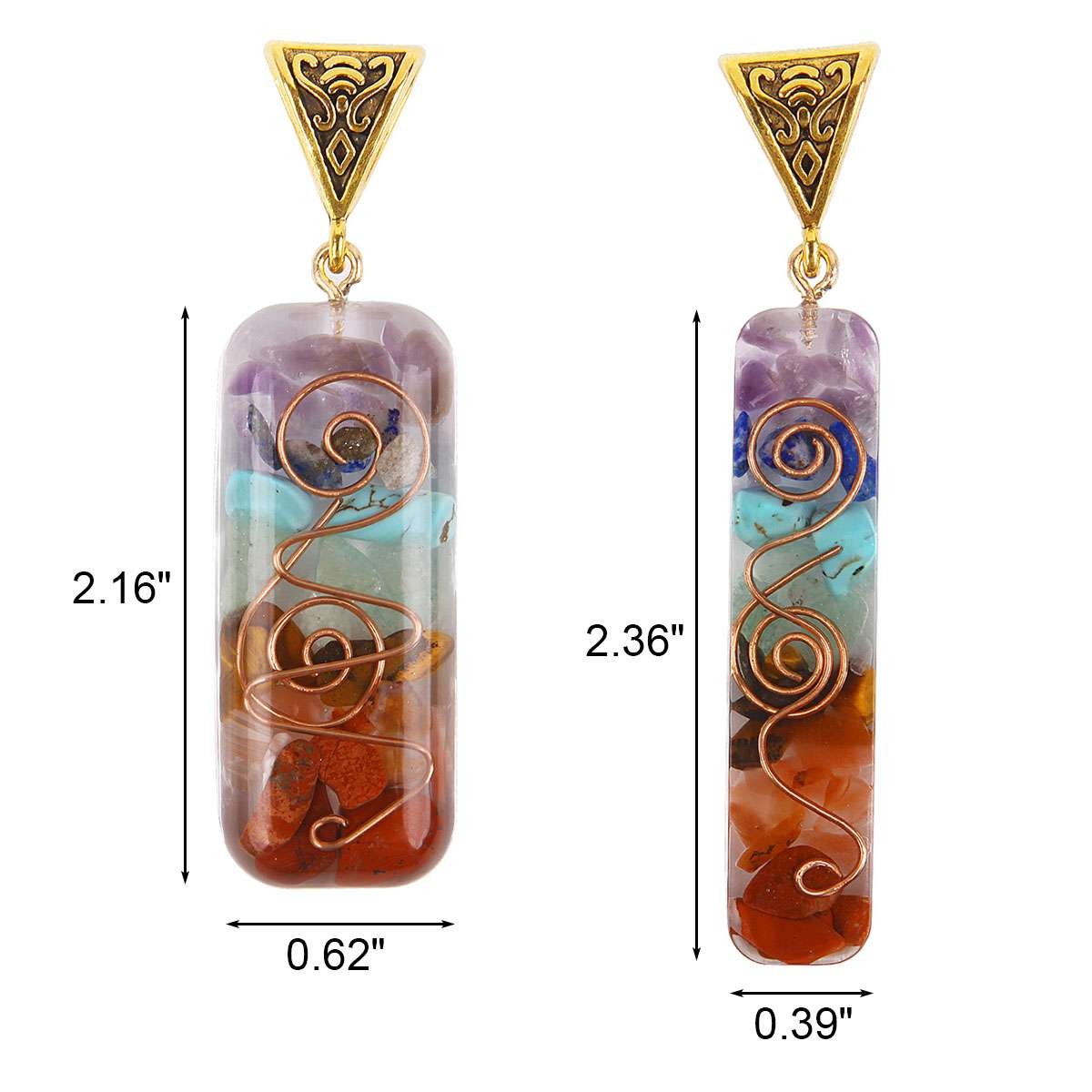 7 Chakra Healing Pendant Natural Stone Energy Protection Women Men Necklace Gift