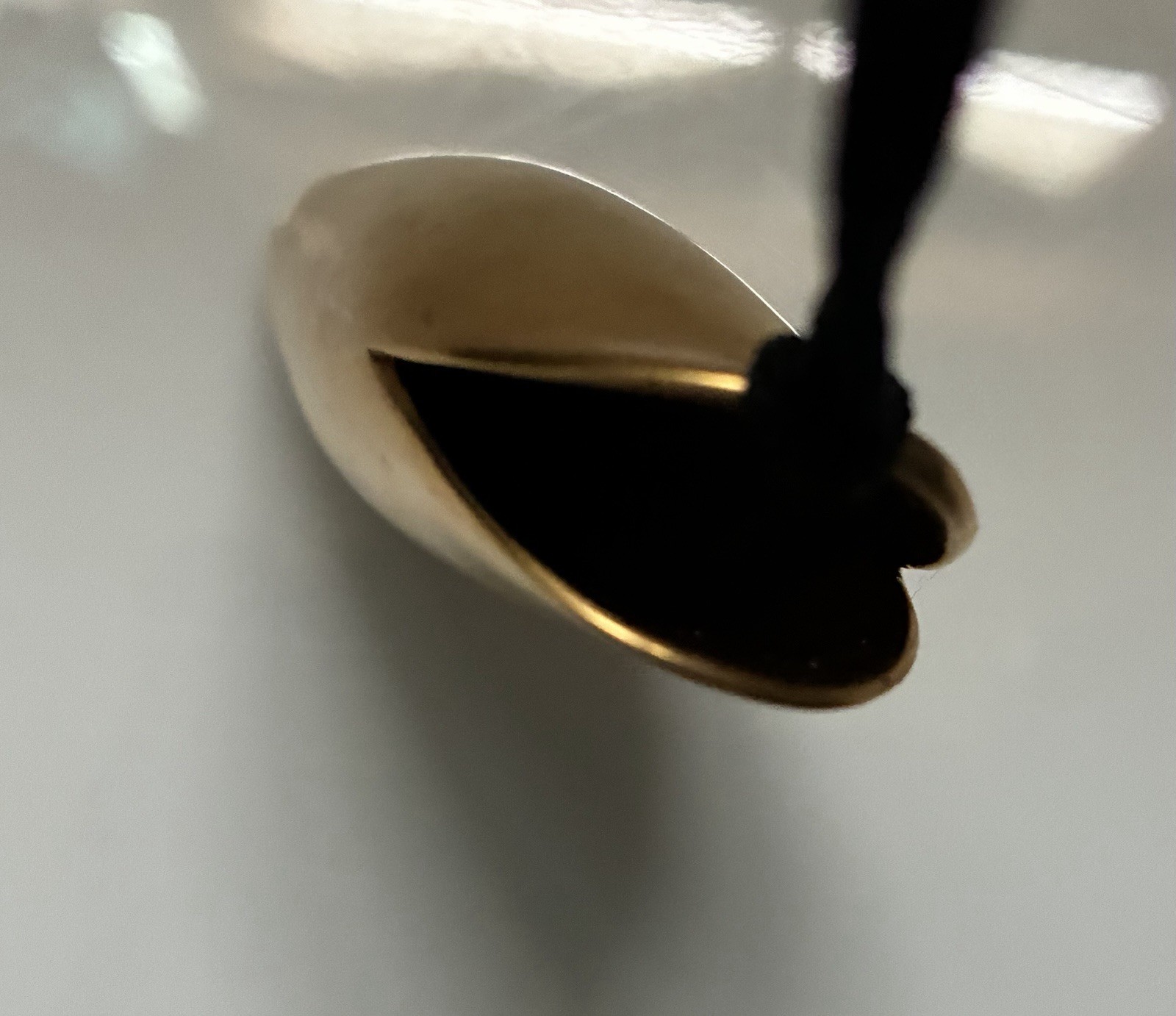 Ted Muehling Yellow Gold Plated Pendant Necklace On Black Fabric Cord