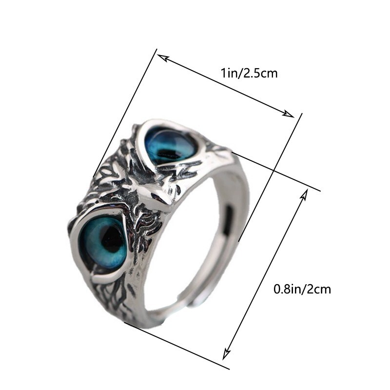 Owl Artsy vintage ring, vintage animal, adjustable ring for women and men
