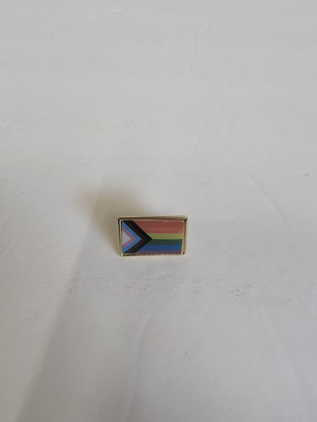 PROGESSIVE PRIDE Gay LESBIAN TRANSGENDER Pride Rainbow LGBT Enamel Lapel Pin 1″