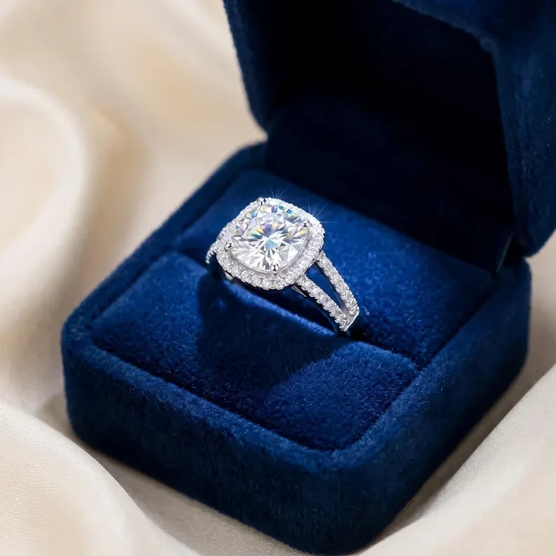 2Ct Round Cut Simulated Diamond Promise Band Ring 14k White Gold Over Silver