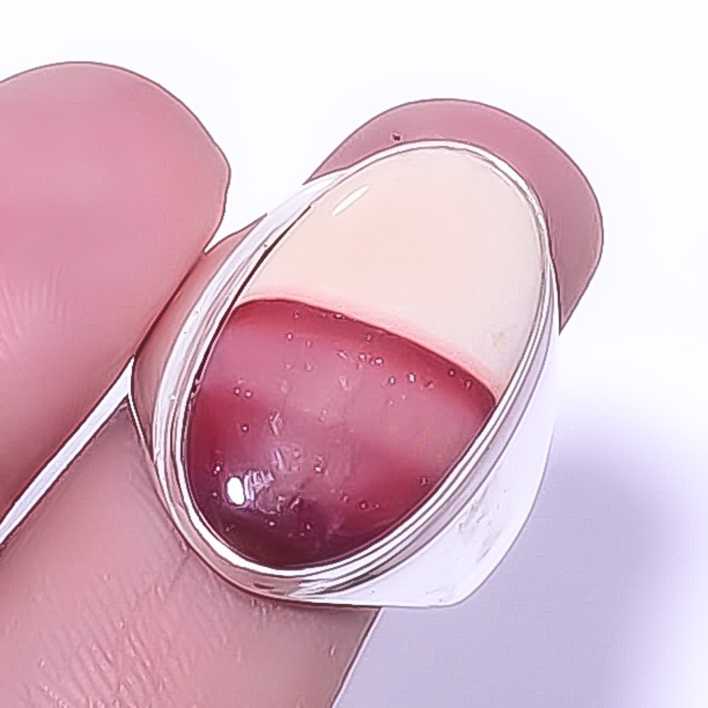 Mookaite – Australia Gemstone 925 Sterling Silver Solitaire Ring s.8.5 A391