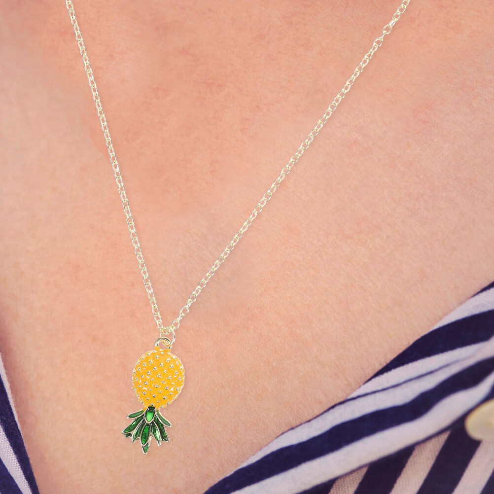 Pineapple Earrings for Women Upside down Jewelry Necklace Collection Travel