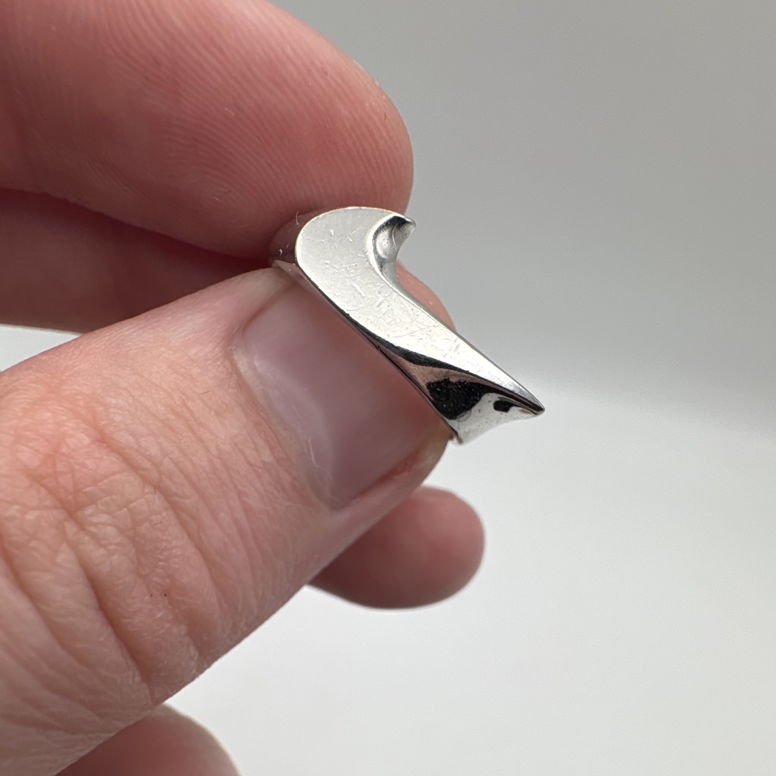 RARE sterling silver NIKE check ring, Size 4.5, 3 grams