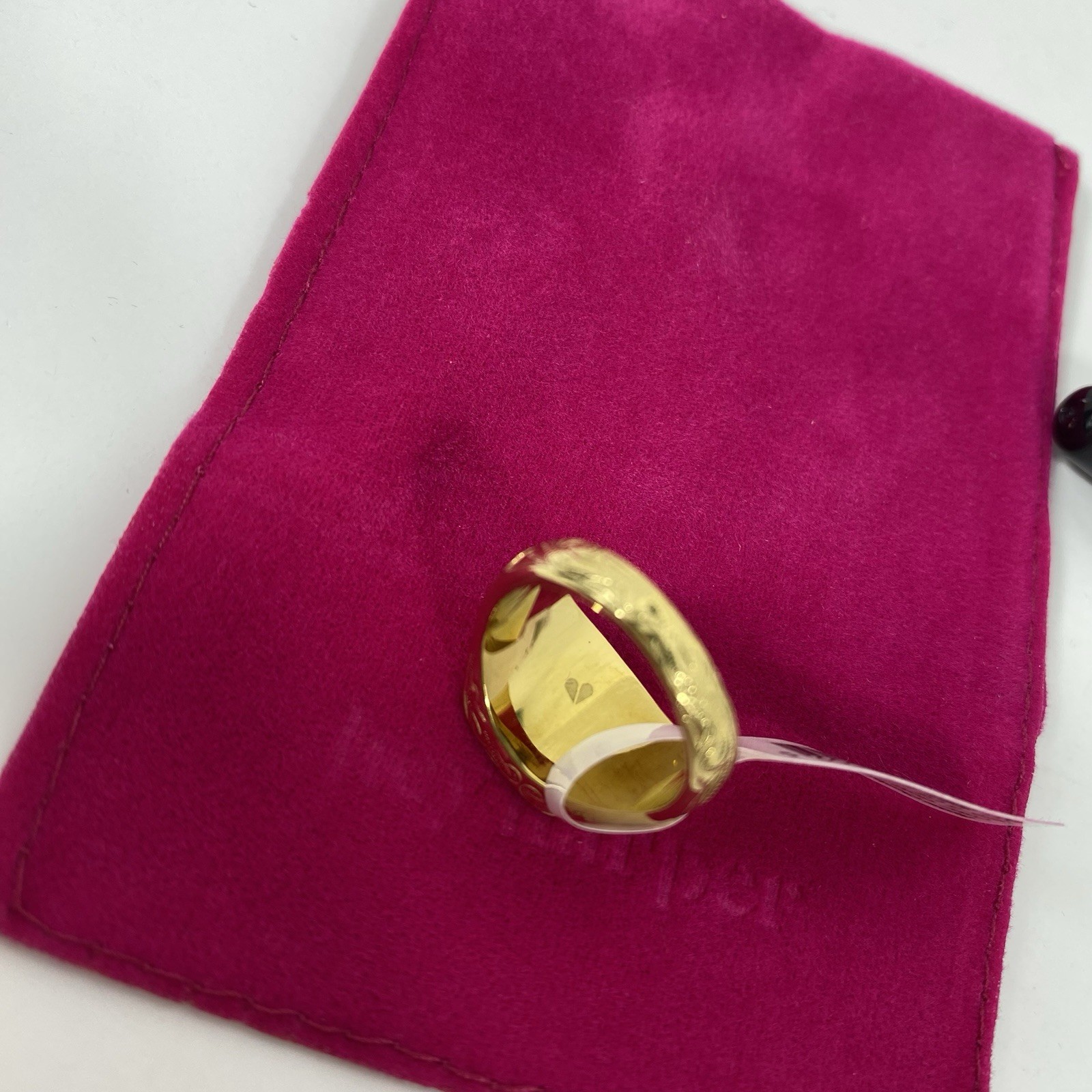 Hey Harper Daphne Chunky Ring Gold Tone Engraved Floral Band Size 5 US NEW