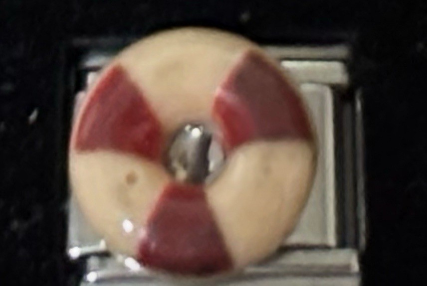 Raised Donut Wholesale Italian Charm Resin 9mm Link K20 Rare
