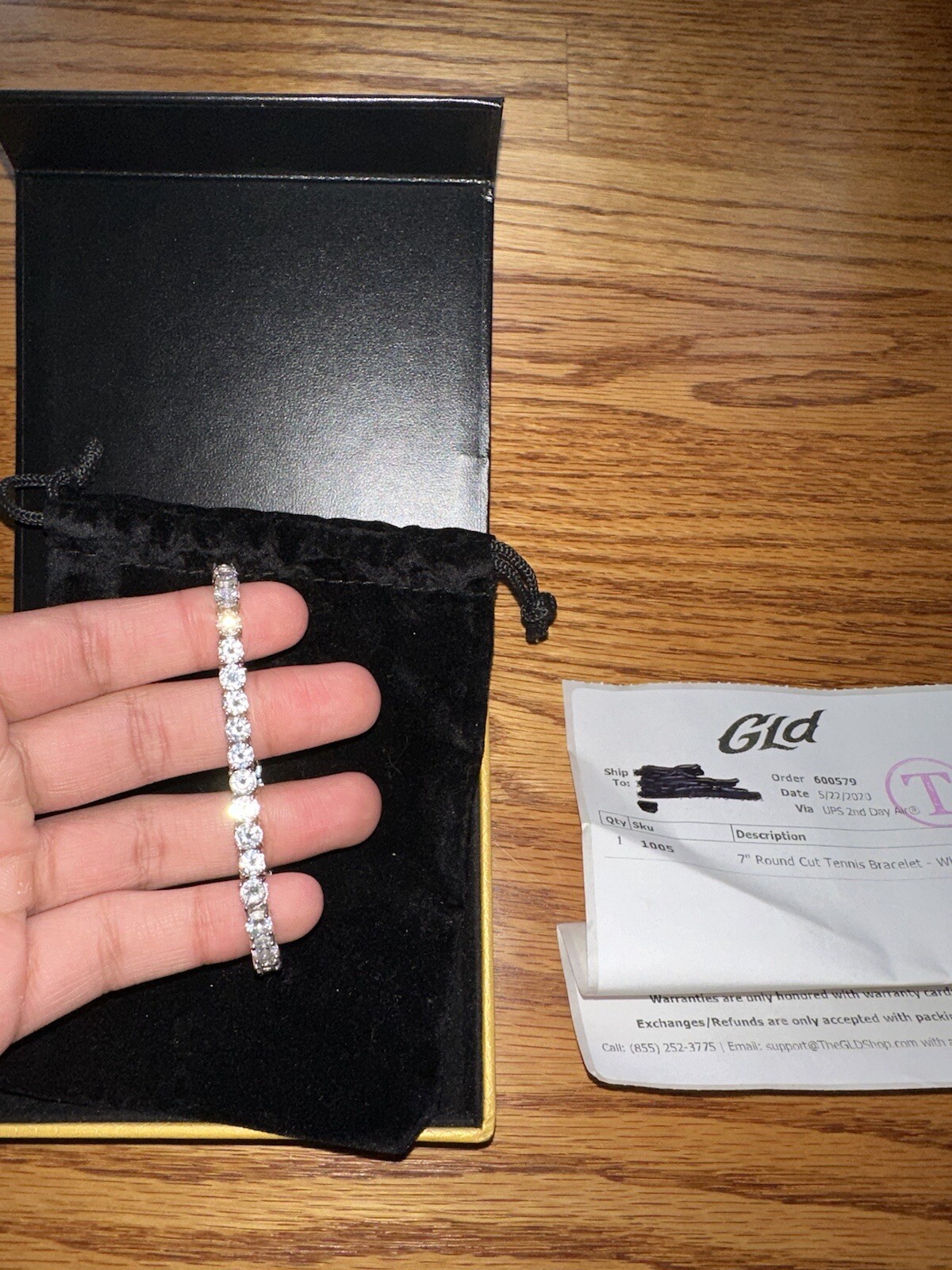 GLD Shop Tennis Chain Bracelet 5 mm, 7 Inches Long SHIPS FAST