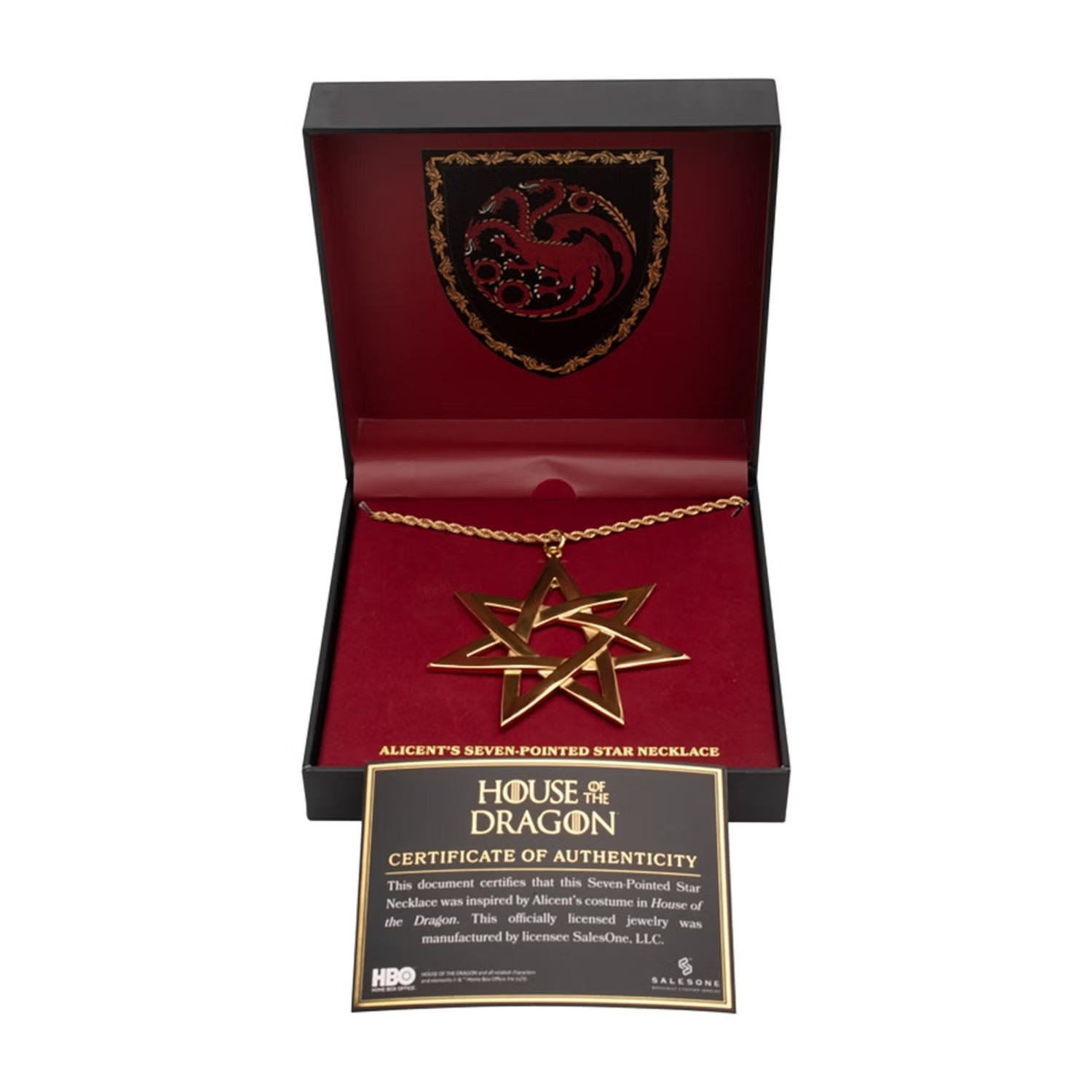 GAME OF THRONES HOUSE OF THE DRAGON ALICENT NECKLACE REPLICA LIMITED EDITION LE